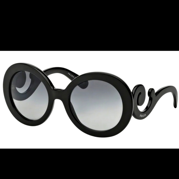 SOLD! PRADA Baroque Black Sunglasses PR27NS w/case - Picture 2 of 7